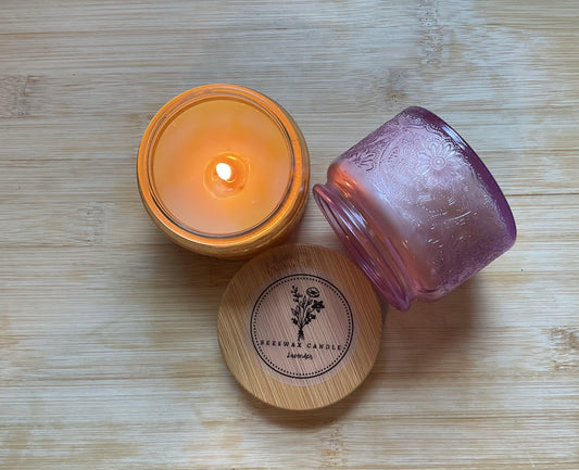 Lavender Beeswax Candle
